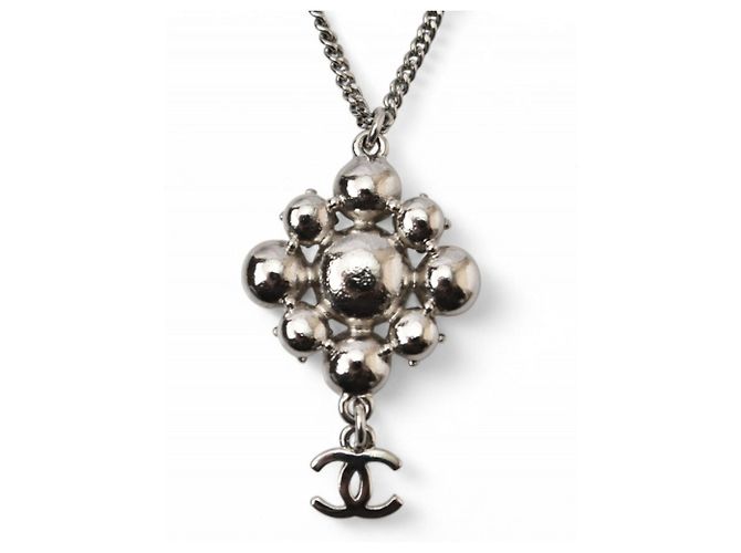 Pendente di collana argento Chanel con il marchio Coco CC - vista 6
