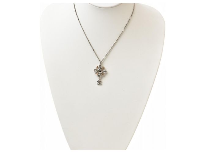 Pendente di collana argento Chanel con il marchio Coco CC - vista 7