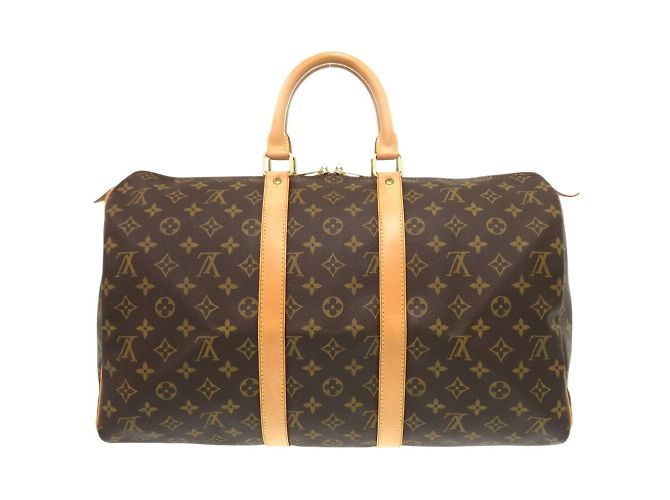 Borsa Boston Keepall 45 Monogram Louis Vuitton Marrone - vista 3
