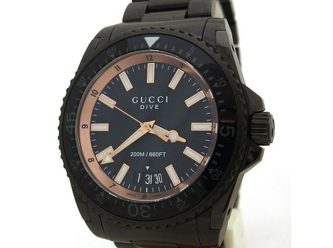 Orologio Gucci Dive Date da uomo nero - vista 2