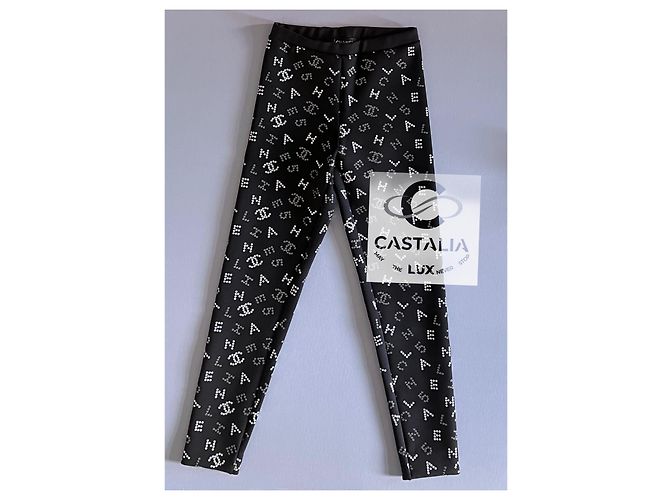 Chanel Nuevas leggings Iconic CC Logo 2020 36 FR Negro - vista 4