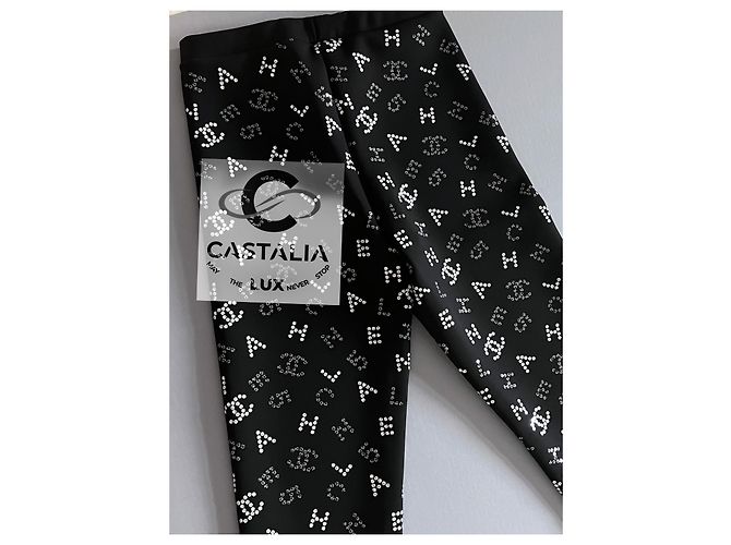 Chanel Nuevas leggings Iconic CC Logo 2020 36 FR Negro - vista 5