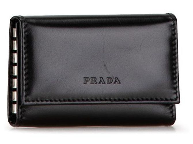 Portachiavi in pelle Prada 1M0222 Nero - vista 2