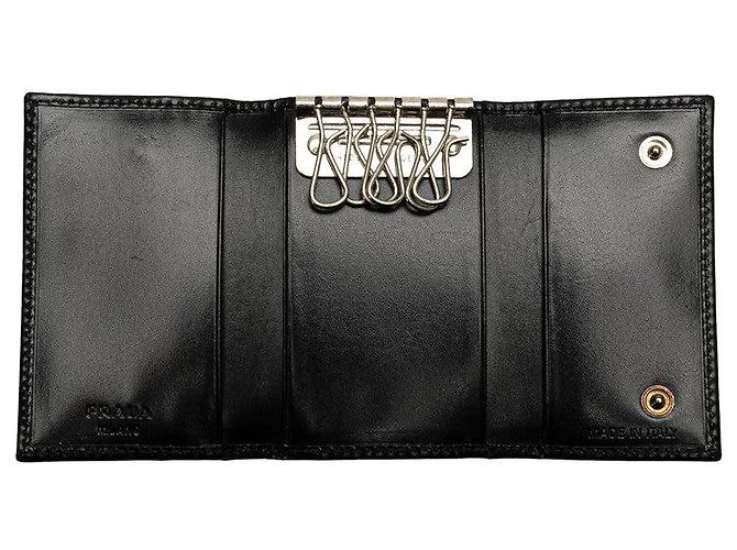 Portachiavi in pelle Prada 1M0222 Nero - vista 5