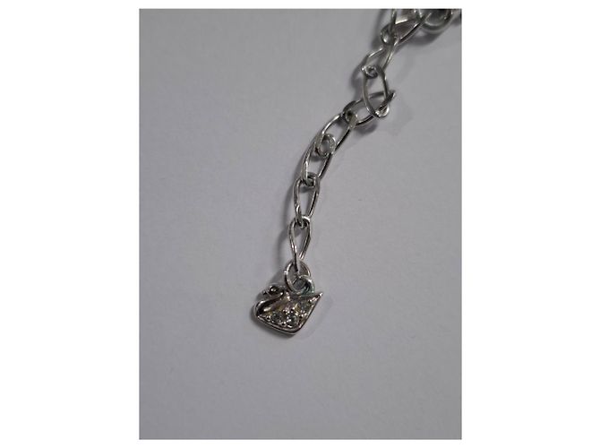 Set di orecchini e collana in metallo argento con pendente in cristallo Swarovski - vista 14