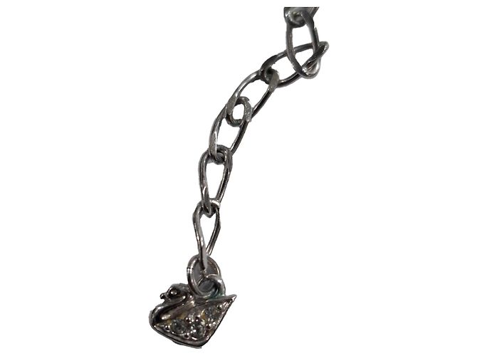 Set di orecchini e collana in metallo argento con pendente in cristallo Swarovski - vista 7