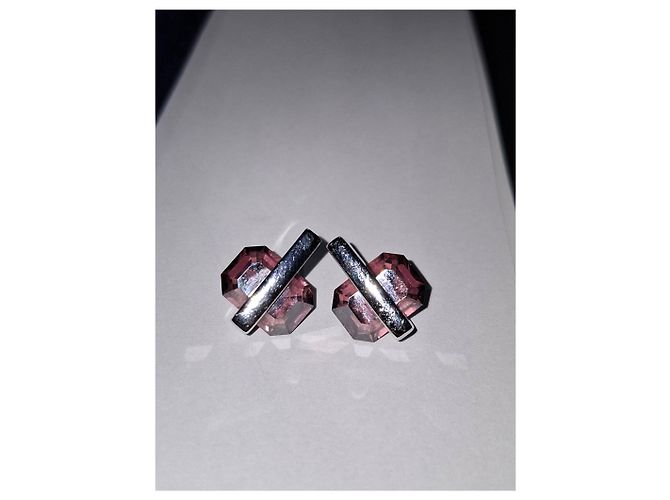 Set di orecchini e collana in metallo argento con pendente in cristallo Swarovski - vista 9