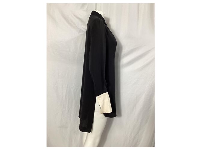 Camicia con bottoni Petar Petrov in seta nera Nero - vista 7
