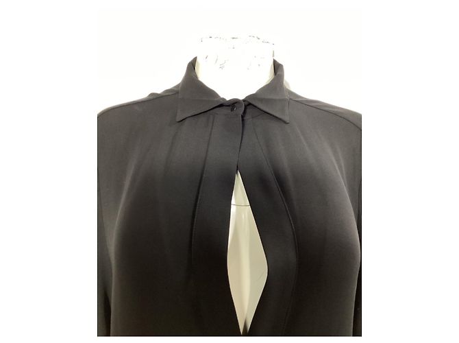 Camicia con bottoni Petar Petrov in seta nera Nero - vista 9