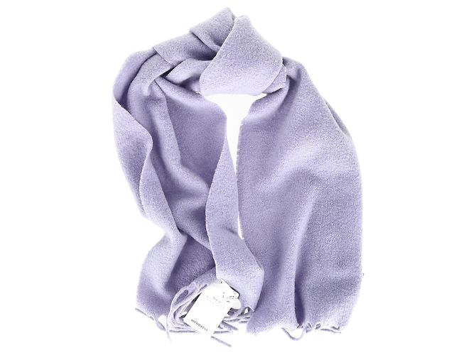 Sciarpa con frange Acne Studios in lana viola pastello - vista 2