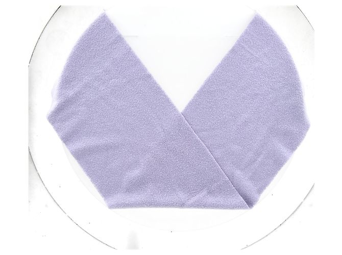 Sciarpa con frange Acne Studios in lana viola pastello - vista 4