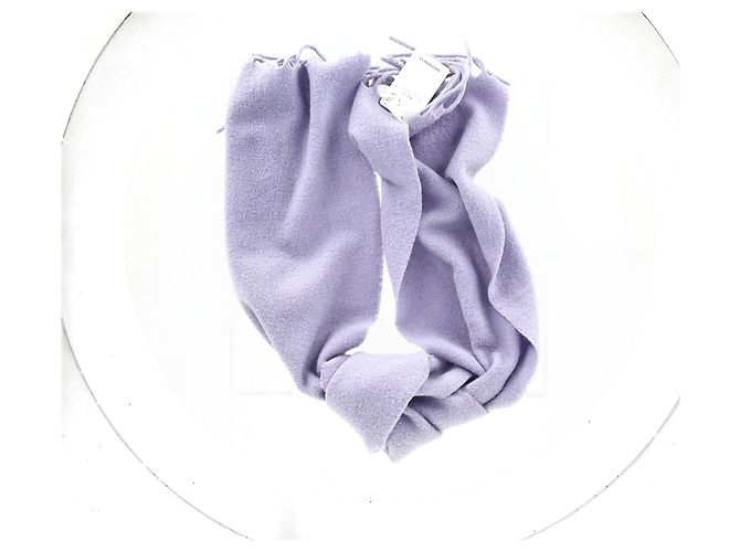 Sciarpa con frange Acne Studios in lana viola pastello - vista 5