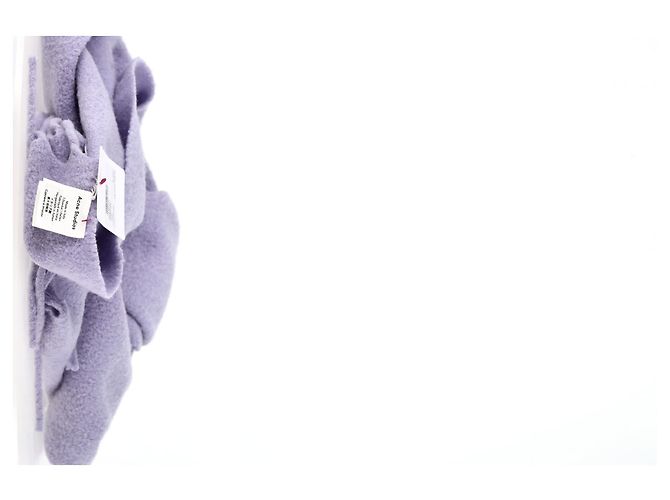 Sciarpa con frange Acne Studios in lana viola pastello - vista 6