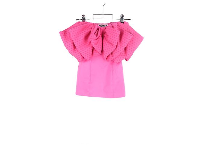 Autre Marque Rosa Polyester Strapless Mini-Kleid mit Schleifendetail von Birger Christensen Natalie Pink - Ansicht 4
