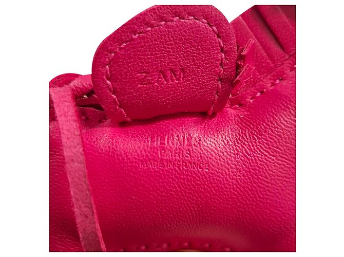 Charm Rodeo PM da Hermès em couro rosa - vista 4