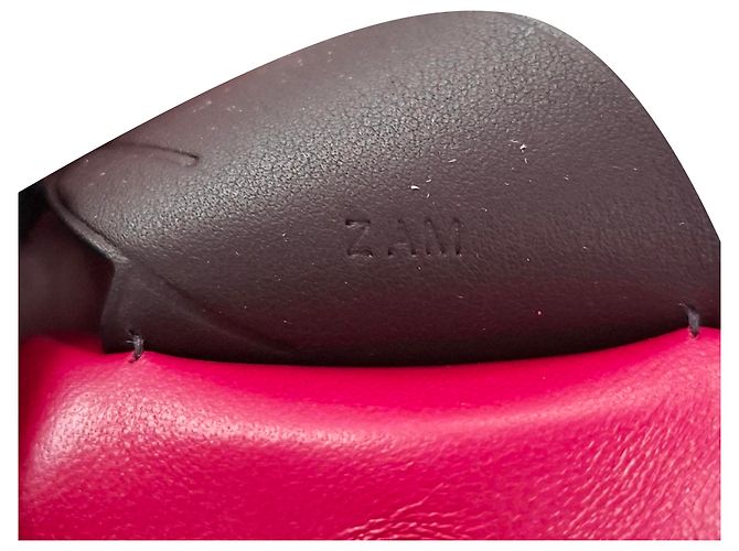 Charm Rodeo MM Hermès en cuir rose - vue 4