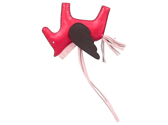 Charm Rodeo MM Hermès en cuir rose - vue 5