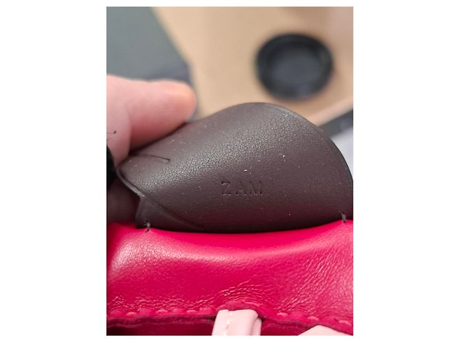 Charm Rodeo MM Hermès en cuir rose - vue 8