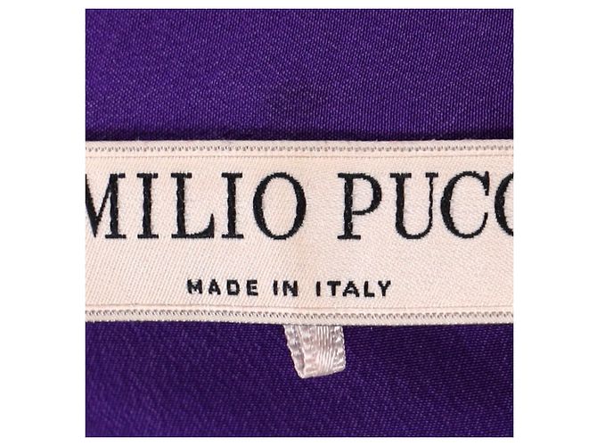 Camisa abotoada Emilio Pucci em seda roxa Roxo - vista 4