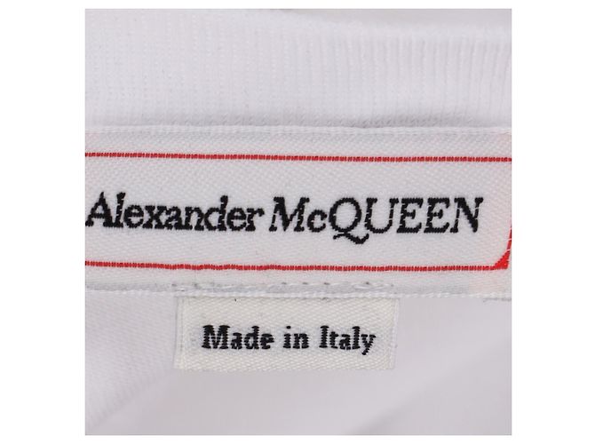 Camiseta de manga bufante Alexander McQueen em algodão branco - vista 5