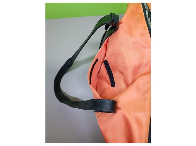 Borsa Prada arancione in nylon e pelle - vista 13