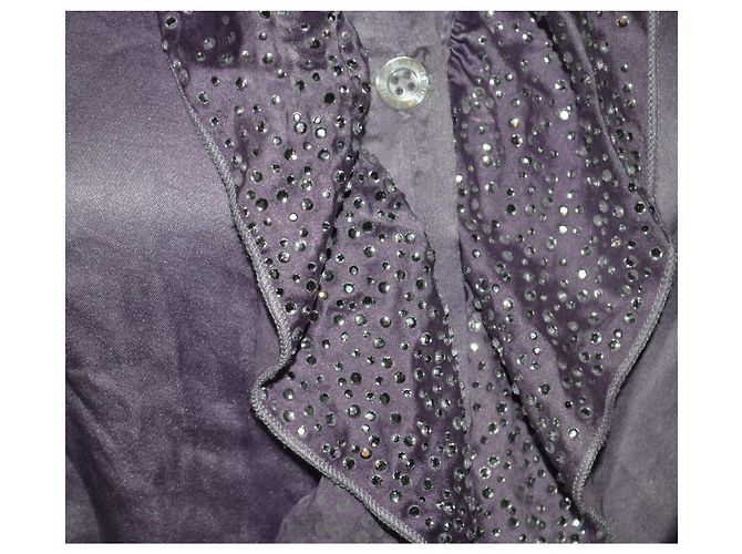 Blusa Met de seda roxo escuro - vista 2