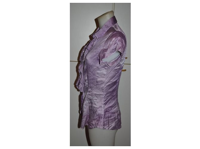 Blusa Met de seda roxo escuro - vista 3