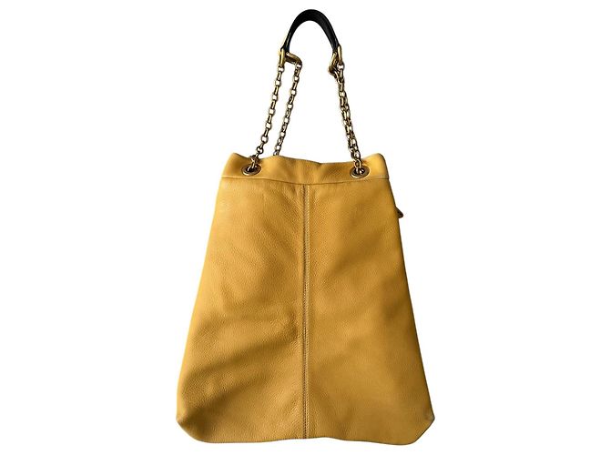 Dolce & Gabbana DG Leder vertikale Tragetasche Senf - Ansicht 2