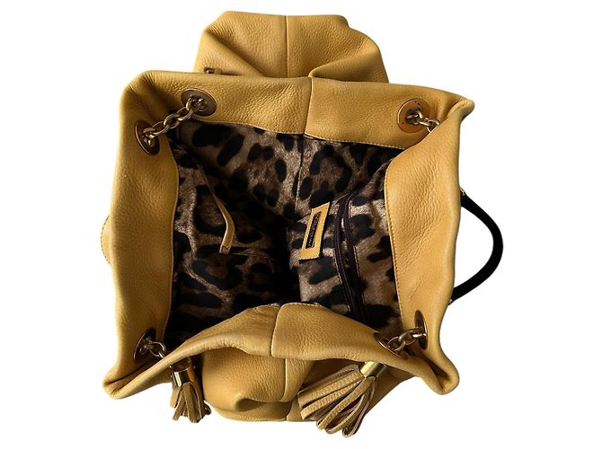 Dolce & Gabbana DG Leder vertikale Tragetasche Senf - Ansicht 6