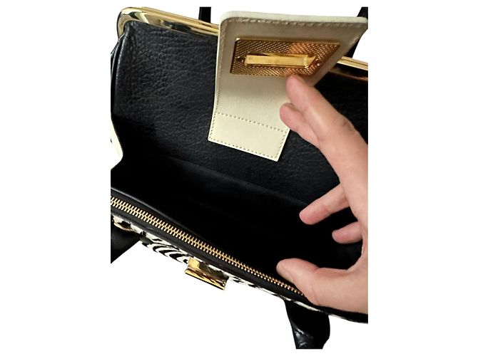 Grande borsa in pelle Braccialini Nero - vista 9