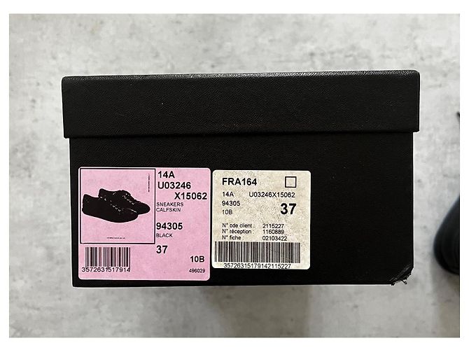 Sneaker Chanel in pelle di vitello nera con logo CC Nero - vista 8