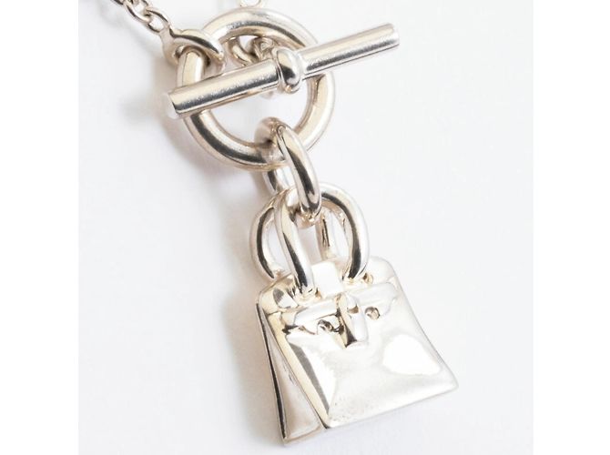 Pendente Amuleto Hermès Birkin Argento - vista 10