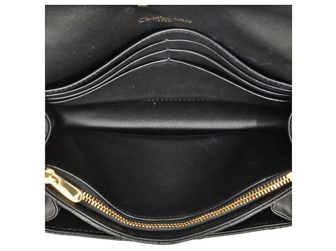 Borsa a spalla Dior Daily Chain Pouch Cannage di Christian Dior Nero - vista 5