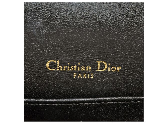 Borsa a spalla Dior Daily Chain Pouch Cannage di Christian Dior Nero - vista 6