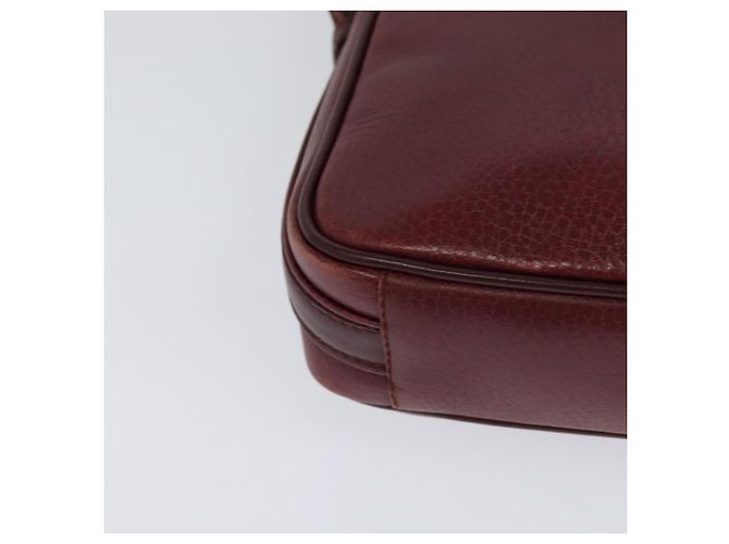 CARTIER Schultertasche Must Line Leder Weinrot Auth BA833 Bordeaux - Ansicht 12