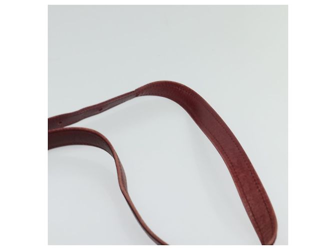 CARTIER Schultertasche Must Line Leder Weinrot Auth BA833 Bordeaux - Ansicht 8