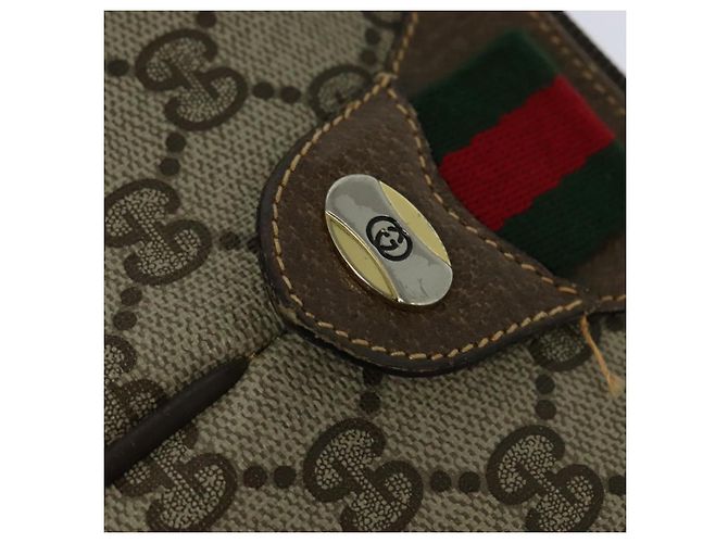 GUCCI GG Supreme Web Borsa Sherry Linea PVC Beige Verde Rosso 904 02 047 Auth EC913 - vista 14