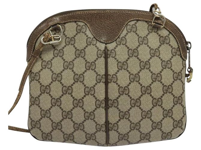 GUCCI GG Supreme Web Borsa Sherry Linea PVC Beige Verde Rosso 904 02 047 Auth EC913 - vista 3