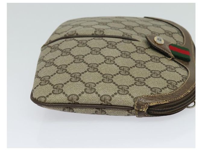 GUCCI GG Supreme Web Borsa Sherry Linea PVC Beige Verde Rosso 904 02 047 Auth EC913 - vista 5