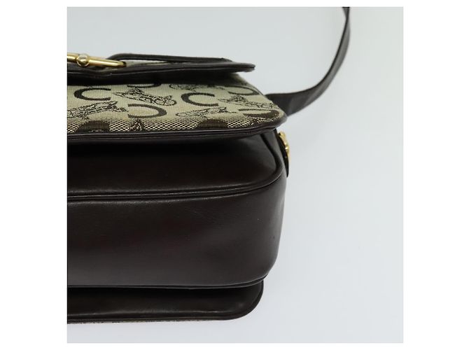 Céline Borsa a spalla Celine C Sulky in tela beige Auth EC1017 - vista 11