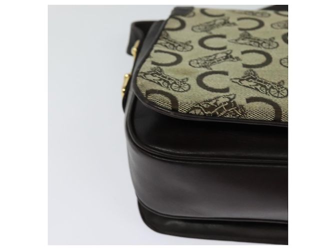 Céline Borsa a spalla Celine C Sulky in tela beige Auth EC1017 - vista 12