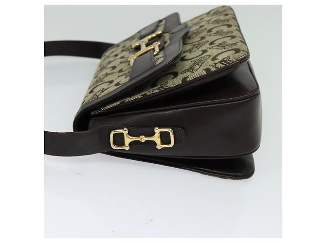 Céline Borsa a spalla Celine C Sulky in tela beige Auth EC1017 - vista 4