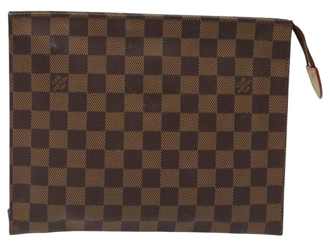 LOUIS VUITTON Poche Toilette 26 Damier Ebene N47543 LV Auth EC1007 - vista 13