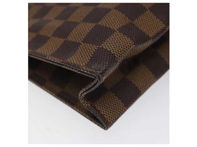 LOUIS VUITTON Poche Toilette 26 Damier Ebene N47543 LV Auth EC1007 - vista 14