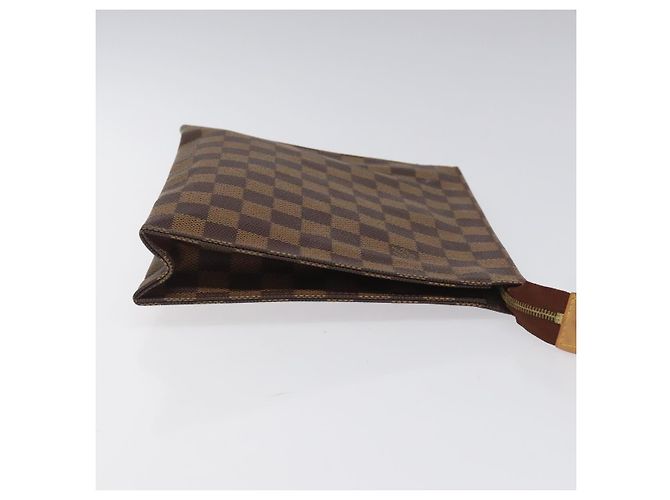 LOUIS VUITTON Poche Toilette 26 Damier Ebene N47543 LV Auth EC1007 - vista 3