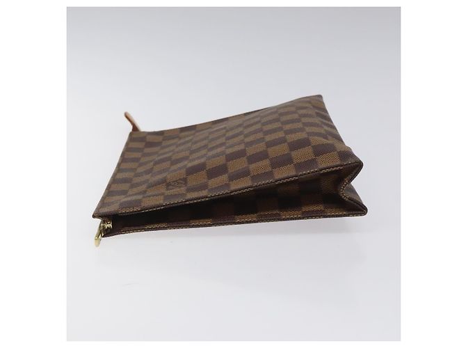 LOUIS VUITTON Poche Toilette 26 Damier Ebene N47543 LV Auth EC1007 - vista 4