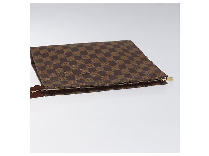 LOUIS VUITTON Poche Toilette 26 Damier Ebene N47543 LV Auth EC1007 - vista 5