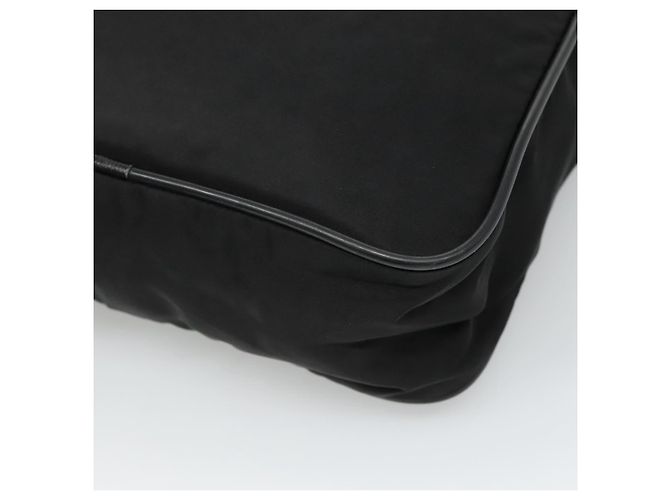 Borsa a spalla PRADA in nylon nero Auth 106796 - vista 12