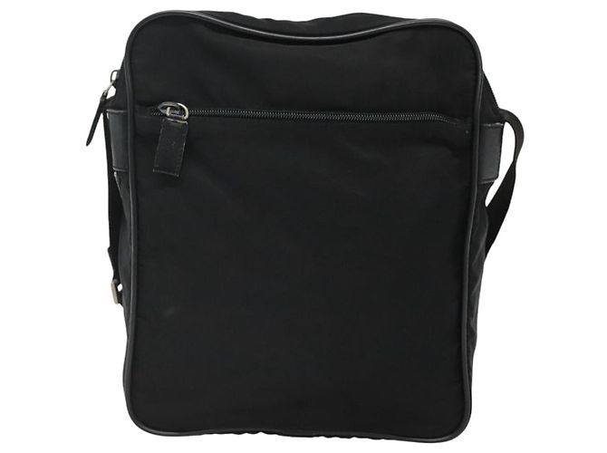 Borsa a spalla PRADA in nylon nero Auth 106796 - vista 2