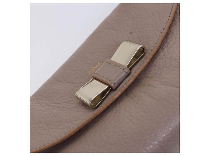 Chloé Borsa a spalla in pelle beige Chloe Lily Auth bs23861 - vista 16